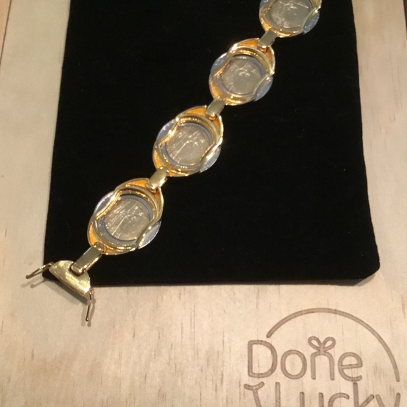 ✨ NWOT MILOR Bronzo Italia Polished 500 Lire Coin Station Bracelet, 6-3/4" - Picture 3 of 6
